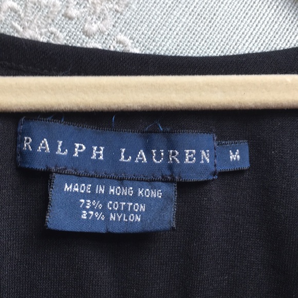Ralph Lauren Black Sleeveless Ruffle V-neck Top - Picture 2 of 8